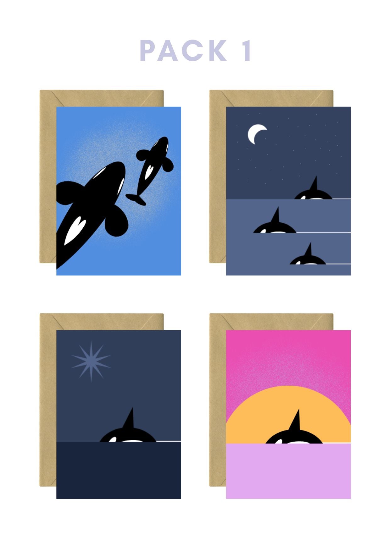 Greeting Cards - Whales