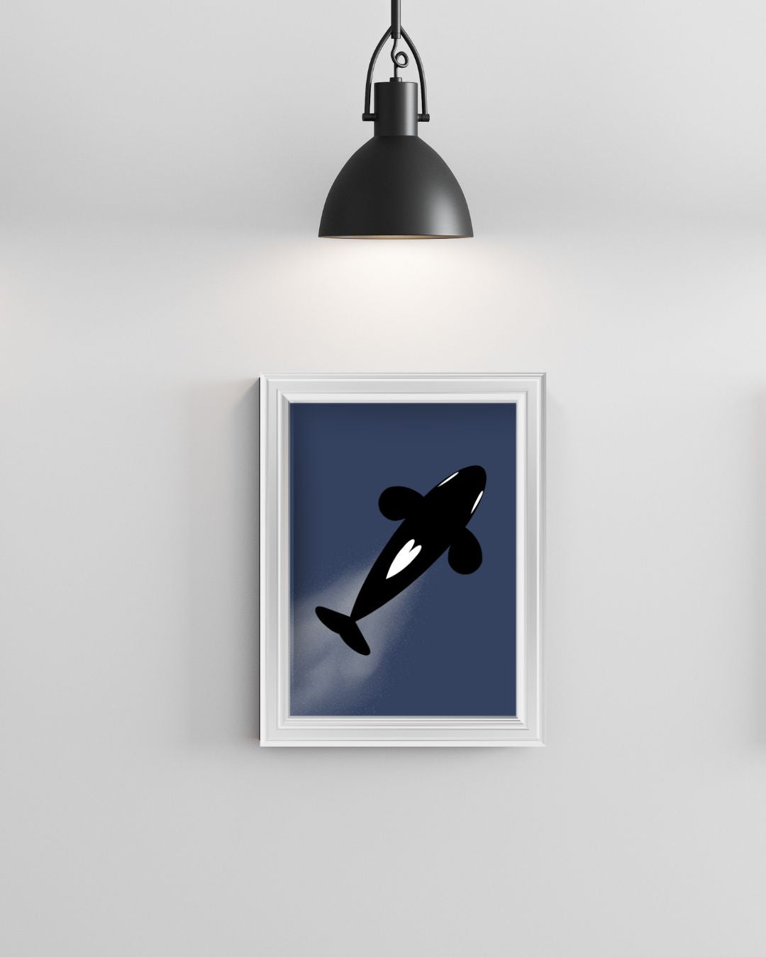 Orca Whale Swimming Art Print