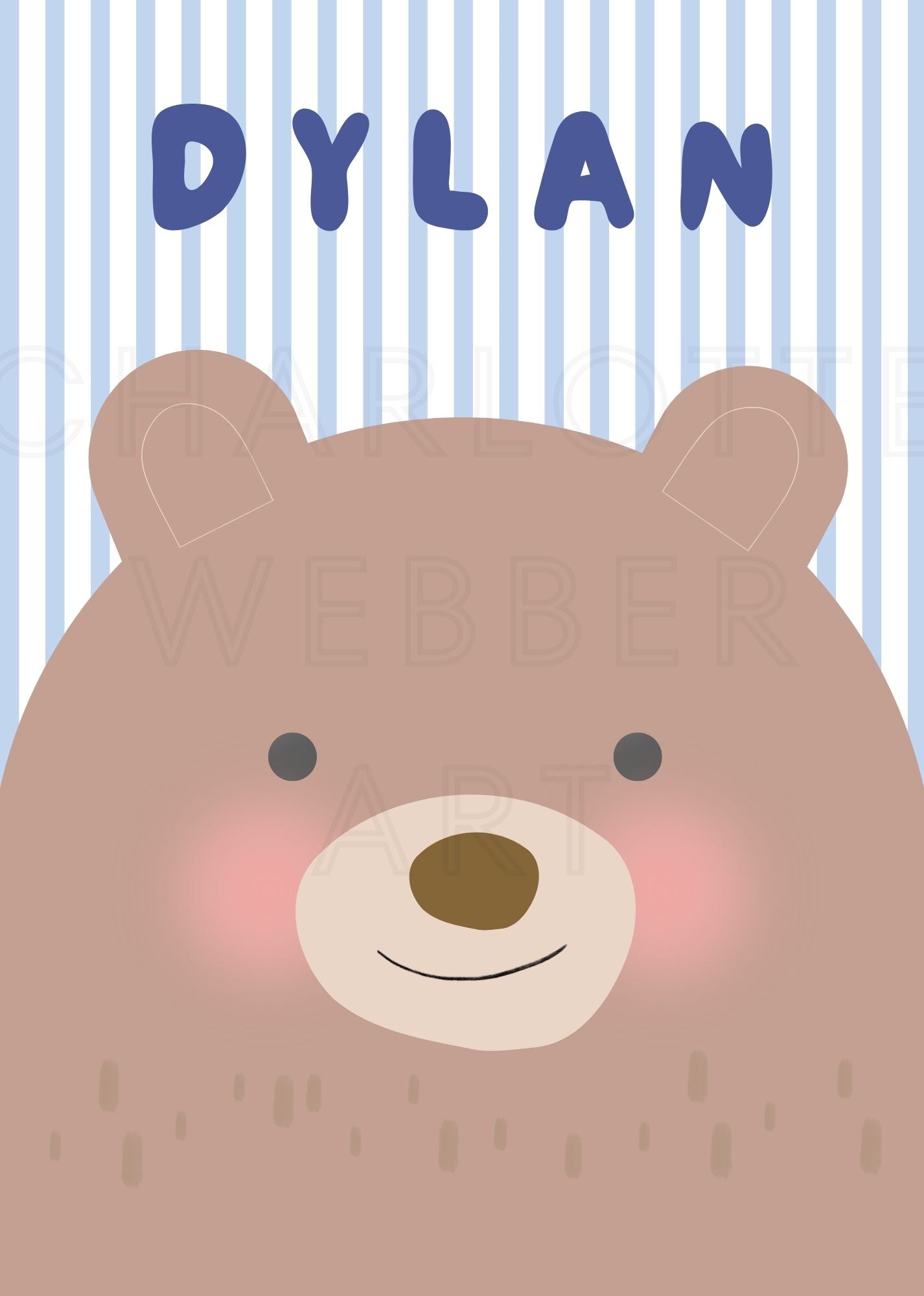 Customised Animal Name Print (6 Animals to Choose From)