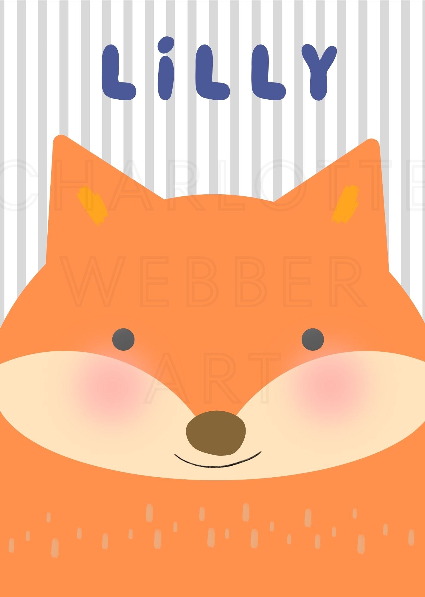 Customised Animal Name Print (6 Animals to Choose From)