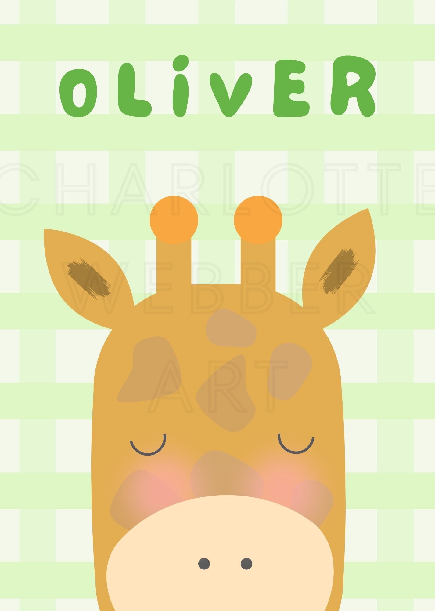 Customised Animal Name Print (6 Animals to Choose From)