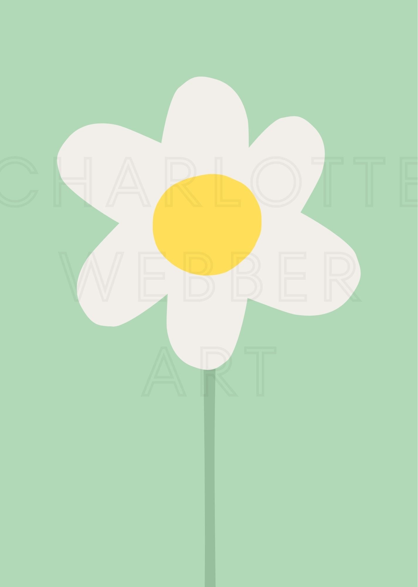 Digital Daisy Print A4 Art Print 'Daisy I'