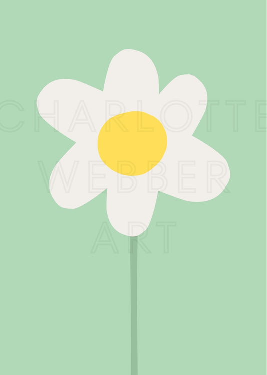 Digital Daisy Print A4 Art Print 'Daisy I'