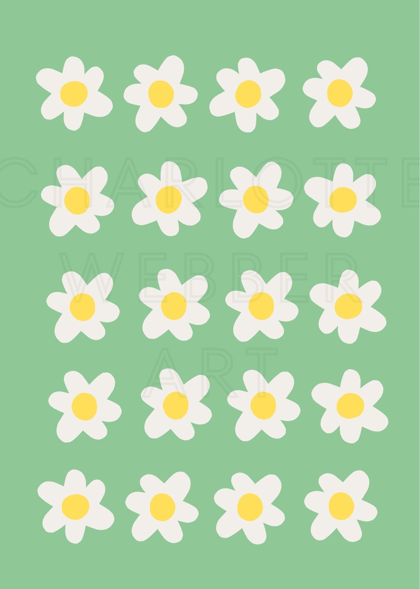 Digital Print of Daisies in the Grass A4 Art Print 'Daisy III'