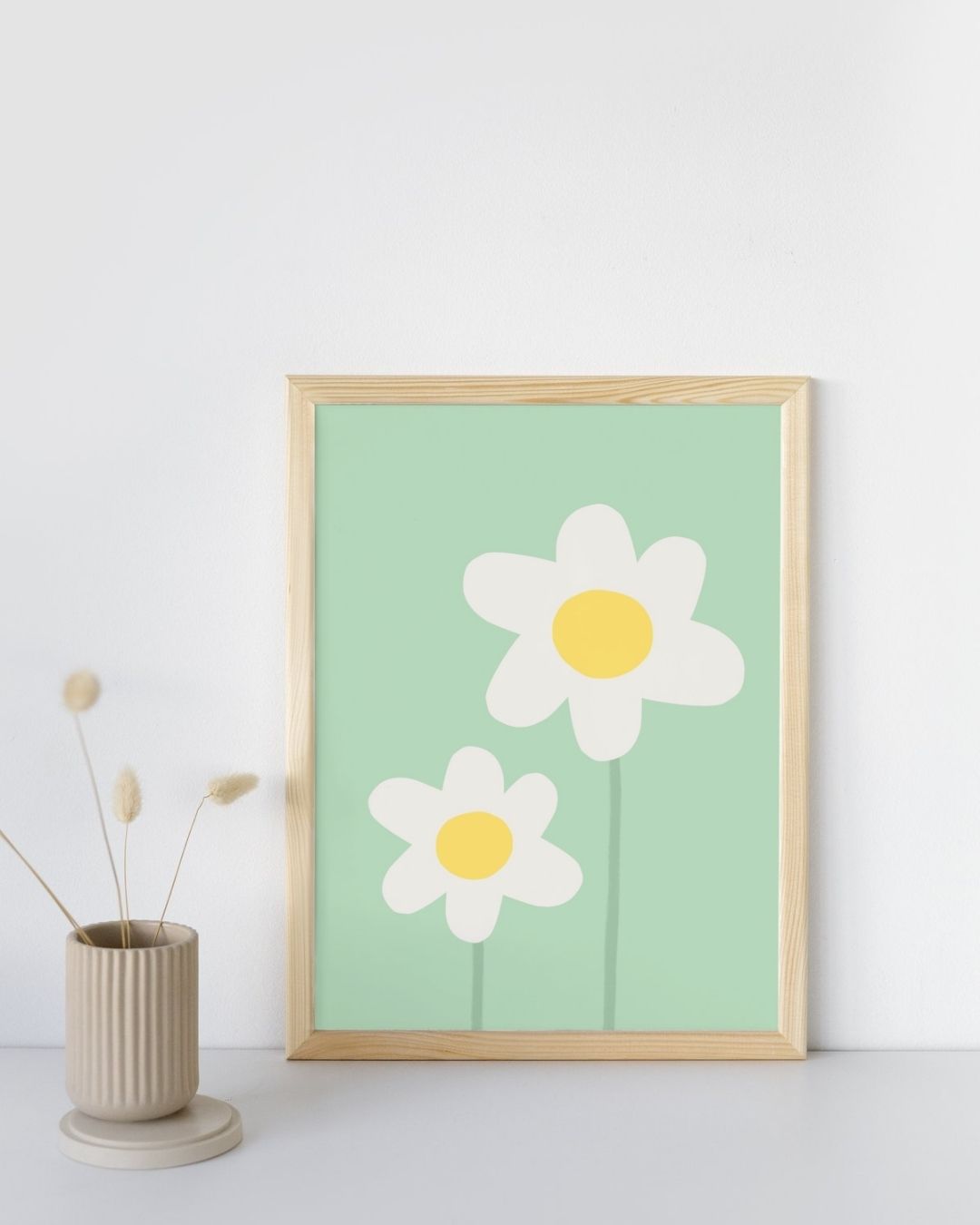 Digital Daisy Print with Two Daisies A4 Art Print 'Daisy II'
