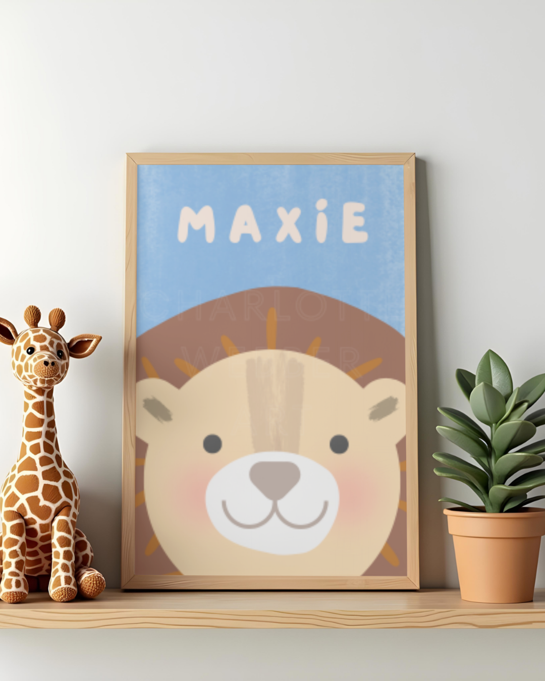 Customised Animal Name Print (6 Animals to Choose From)