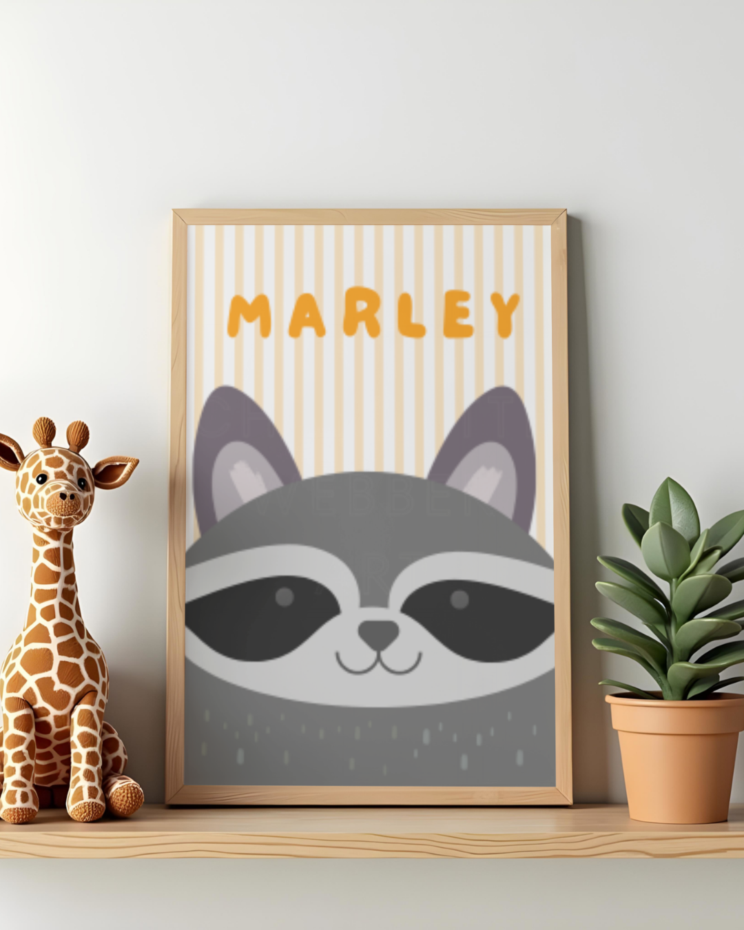 Customised Animal Name Print (6 Animals to Choose From)