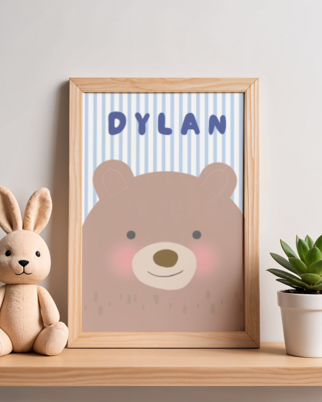 Customised Animal Name Print (6 Animals to Choose From)