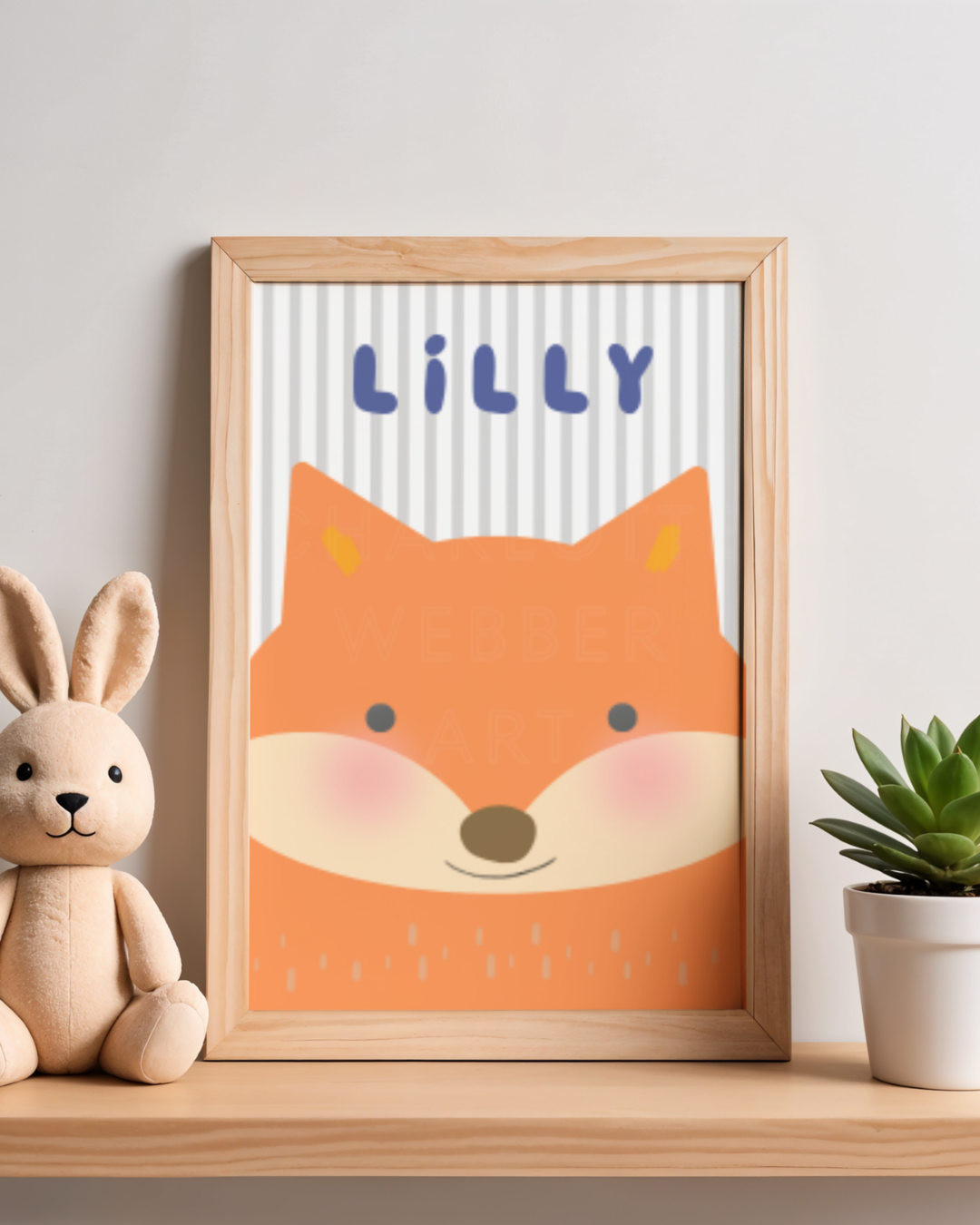 Customised Animal Name Print (6 Animals to Choose From)