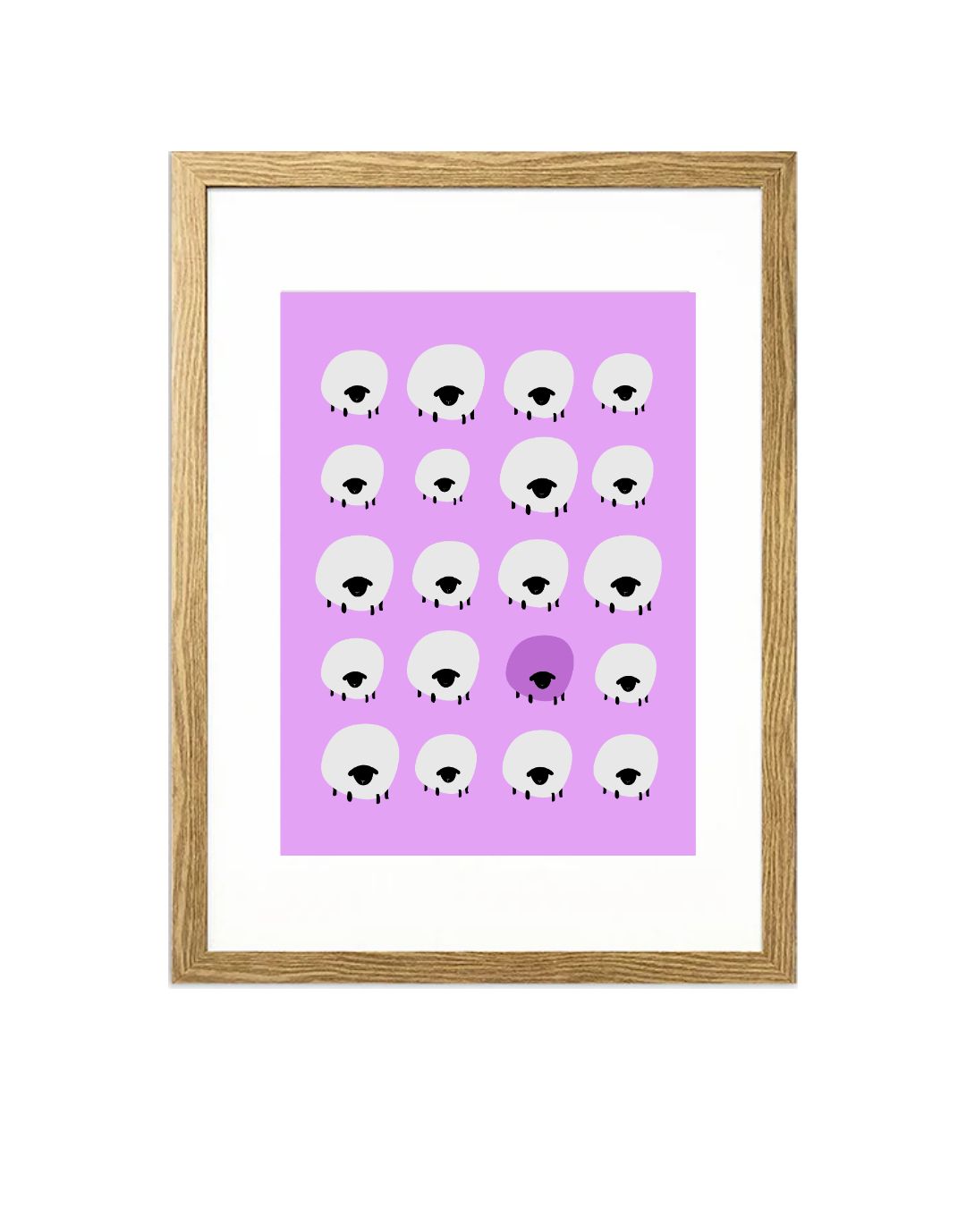 Digital Print of Flock of Sheep A4 Art Print 'One of A Kind'