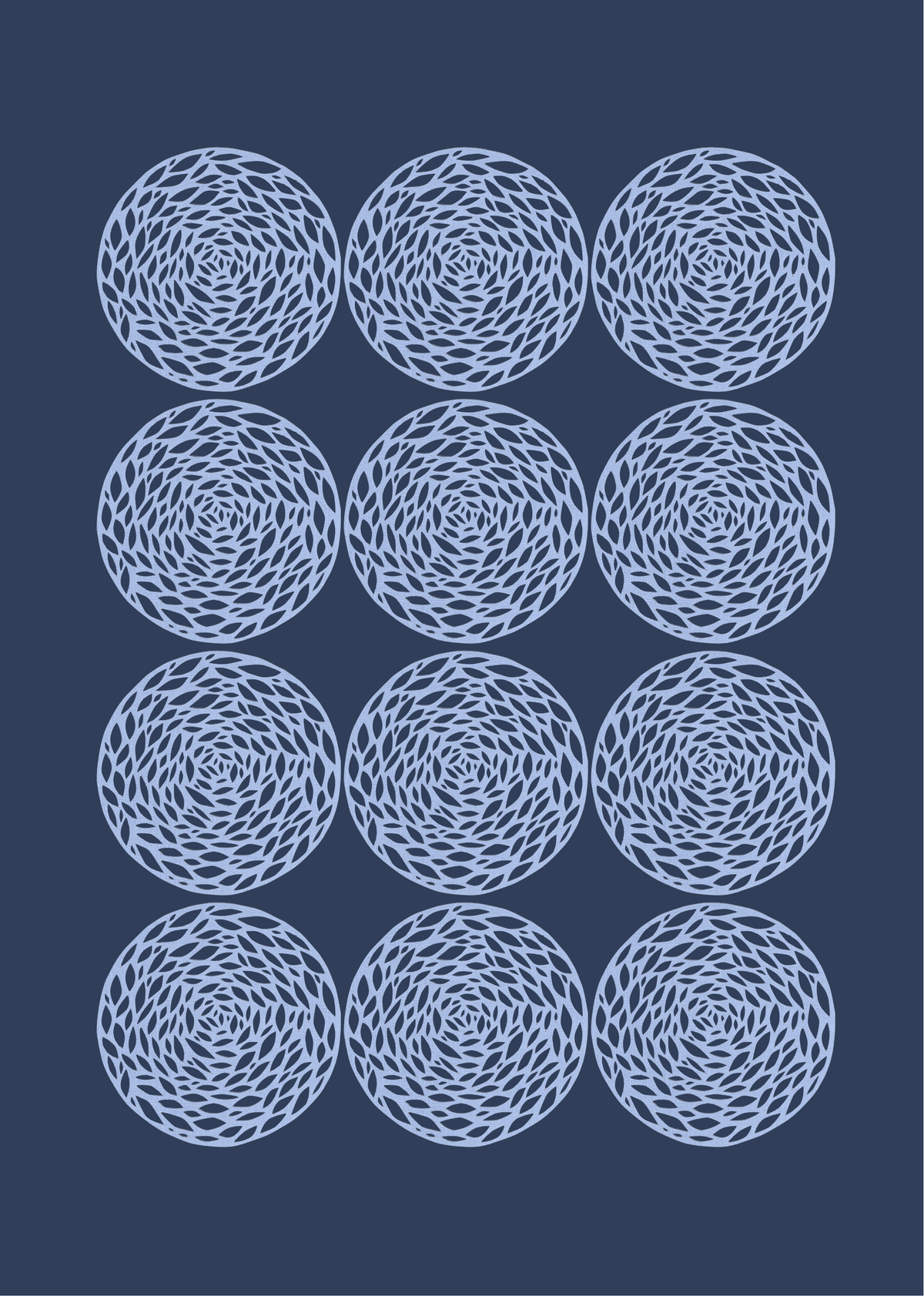 'Flurry in Blue' Art Print