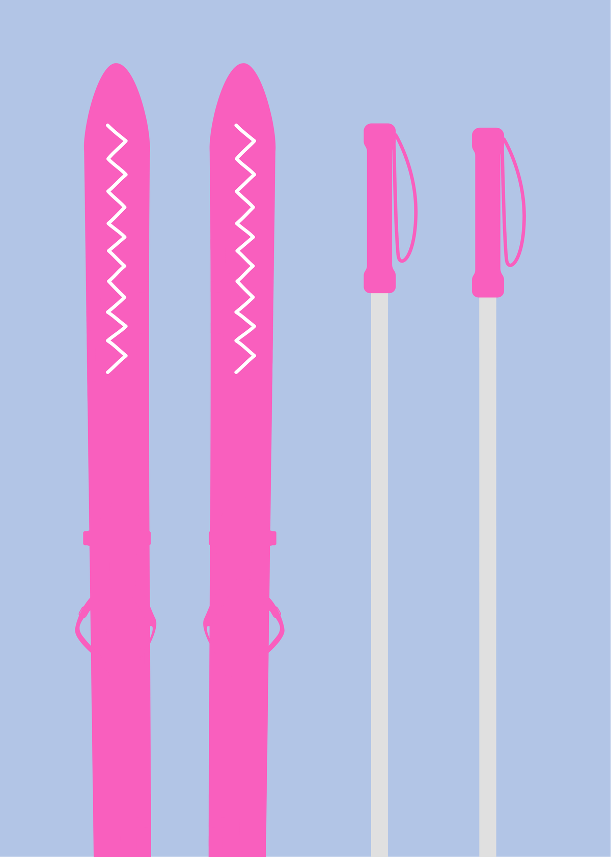'Gone Skiing' Art Print