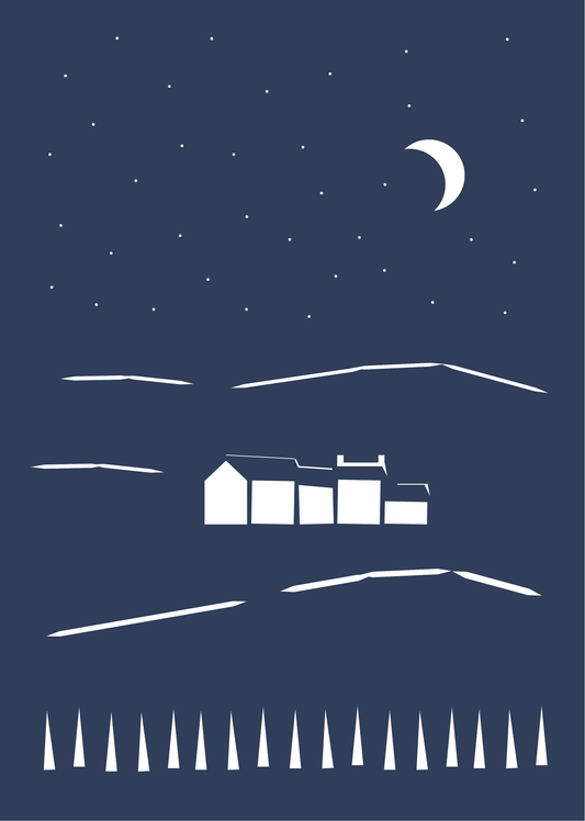 'White Wells at Night' Art Print