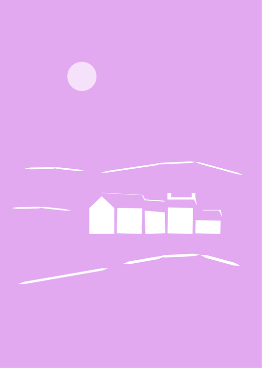 'White Wells in Pink' Art Print