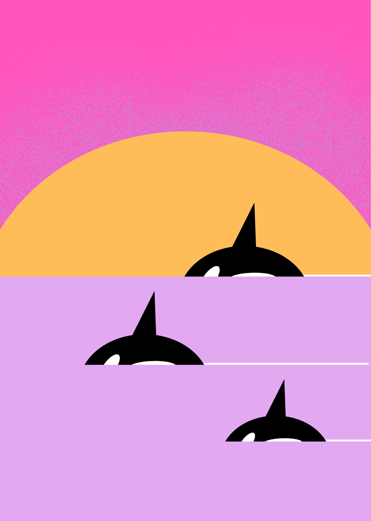 'Family at Sundown' Art Print