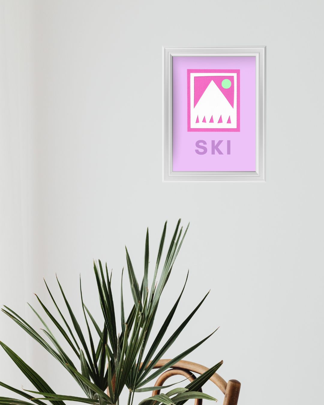 Pink Mountain Ski Limited Art Print